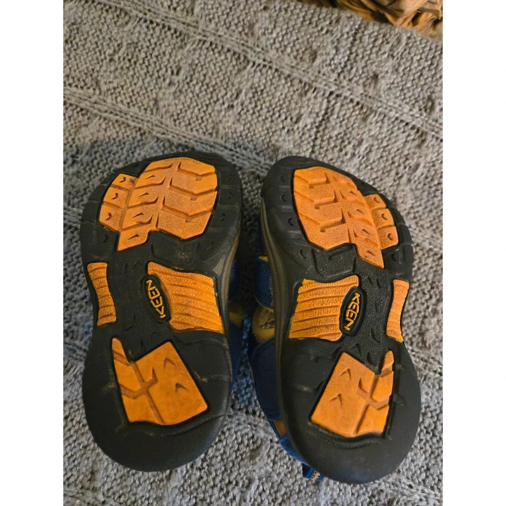 KEEN Newport H2 Kids Blue Orange Water Sandals Size 7 Toddler
